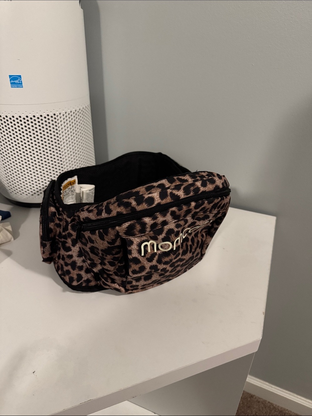MOMCOZY HIP CARRIER FOR TODDLERS Leopard Print Brown